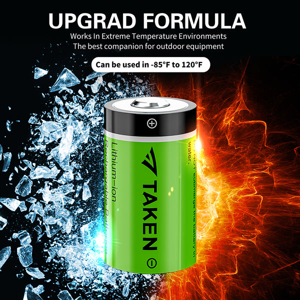 Taken CR123a Rechargeable Batteries 3.7V 123 Batteries Lithium